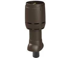 FLOW izolēts ventilācijas izvads + jumtiņš 110P/IS/350, brūns