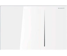 Geberit taustiņš Sigma70, 240x158 mm, 80 mm skalojamā kaste, balts stikls