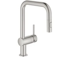 Grohe virtuves izlietnes maisītājs ar izvelkamu dušu Minta, supersteel
