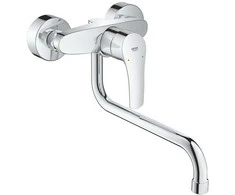 Grohe virtuves izlietnes maisītājs Eurosmart, iztece 276 mm, no sienas, hroms