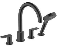Hansgrohe iebūvējamā vannas maisītāja Vernis Blend virsapmetuma daļa, 4 caurumu, uz virsmas, matēts juodas
