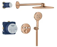 iebūvējama dušas sistēma ar termostatu SmartControl Rainshower SmartActive 310, warm sunset