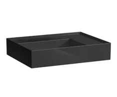 izlietne Kartell, 600x460 mm, bļoda kreisā pusē, bez maisītāja cauruma un bez pārplūdes, melna Saphi