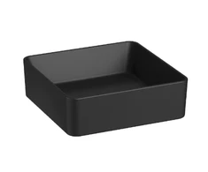 izlietne Pure ar keramisko izplūdes vāciņu, 380x380 mm, uz virsmas, matēta melna