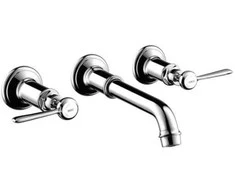 izlietnes maisītāja Axor Montreux virsapmetuma daļa, 3 MC, iztece 225 mm, no sienas, hroms