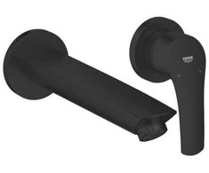 Grohe izlietnes maisītāja Eurosmart virsapmetuma daļa, 2MC, iztece 211 mm, no sienas, matēta melna
