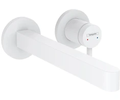 Hansgrohe izlietnes maisītāja Finoris virsapmetuma daļa, 2 MC, iztece 228 mm, no sienas, matēta balta