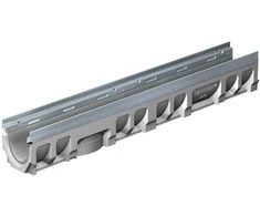 Kanāls Filcoten Pro, NW100/0 1000x138x142mm, ar cinkotu apmali, ar izvadu bez slīpuma