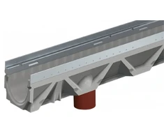 Kanāls Filcoten Tec V ar cinkotu malu un izvadu DN 100, L=1000mm, bez slīpuma
