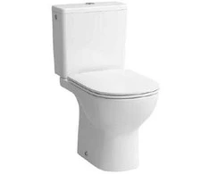 Laufen pods ar SC vāku Lua Essential Rimless, 360x650 mm, horizontals izvads, pievads no apakšas, balts