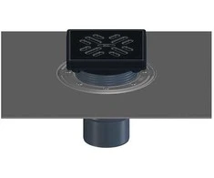 Lauko trapas DN75/110 vertikalus (HL3100THG)