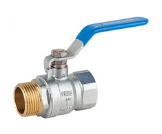 lodveida ventilis 1" ai, mėlynas garais rokturis, PN25