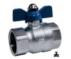 Lodveida ventilis ½’ ii, īsais rokturis,PN25