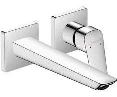 Hansgrohe Logis 2-jų dalių praustuvo maišytuvas iš sienos 206mm, chromas