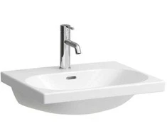 LUA praustuvas550 x 460 mm su skyle maišytuvui, baltas