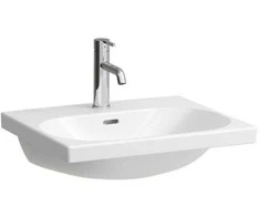 LUA praustuvas550 x 460 mm su skyle maišytuvui, baltas