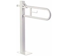 MEDIEPOXY vertikalus ranktūris neįgaliesiems su atrama į grindis, L: 721 x H: 800 mm, baltas
