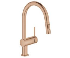 Grohe Minta virtuvinis maišytuvas su ištraukiamu dušeliu. brushed warm sunset