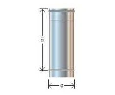 Nerūdijančio plieno įdėklas D130, 500mm