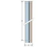 Nerūdijančio plieno įdėklas D160, 1000mm