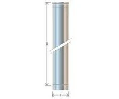 Nerūdijančio plieno įdėklas D160, 1000mm