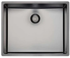 New York Comfort 50/40 (L) plautuvė 540x440 mm, Gun Metal Sidabrinis
