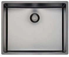 New York Comfort 50/40 (L) plautuvė 540x440 mm, Gun Metal Sidabrinis
