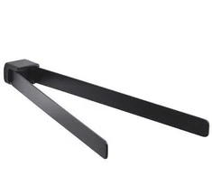 PIRENEI dvigubas rankšluosčių laikiklis 35cm, juodas