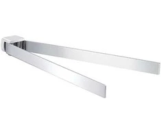 PIRENEI dvigubas rankšluosčių laikiklis 35cm, chromas