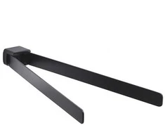 PIRENEI dvigubas rankšluosčių laikiklis 35cm, juodas