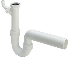 Viega Plautuvės sifonas su jungtimi, 1 1/2 x 50, baltas/plastikas