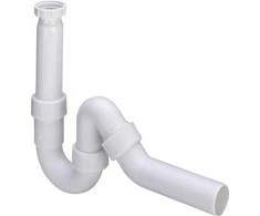 Praustuvo sifonas 1 1/4 x 40, baltas