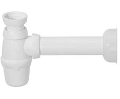 Praustuvo sifonas, 1½ x 40 mm, plastikas, baltas