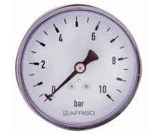 pressure gauge 1/4" 63mm 0-6bar horiz.