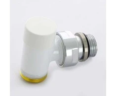 Rad. noslēgvārsts Compact 1/2` x 24-19, 90°, balts/hroms
