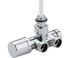 Rad. ventilis "ONE-THERMO" 1/2` x 24-19, 90°, chromuotas