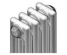 radiators grīdas Charleston 3 rindu, H-300, 25 sekcijas, V002, balts