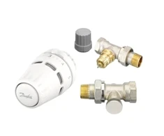 radiatoru termostatiskā vārsta komplekts, Danfoss, taisns, DN15