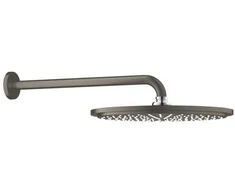 Grohe Rainshower Cosmo 310 1sr dušo galva su laikikliu iš sienos 380mm, 8L/min, brushed hard graphite