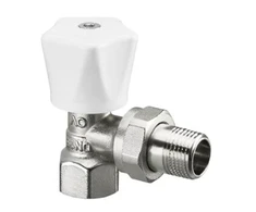 rokas radiatoru vārsts HR, 1/2", PN10, 90°, balts rokturis