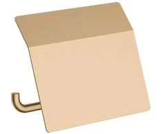 Hansgrohe roll holder with cover AddStoris, brushed bronze
