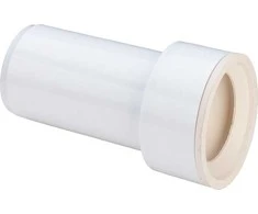 savienojuma caurule pisuāram, d=50x50 mm, 130 mm, plastmasa, balts