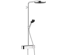 showerpipe Pulsify 260 1jet/105 3jet Relaxation with thermostat ShowerTablet Select 400, chrome
