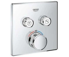 SmartControl dušo termostatinė virštinkinė dalis, 2 išėjimai, chromas