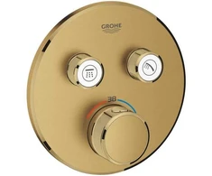 dušas termostata SmartControl round virsapmetuma daļa, ar 2 izejām, brushed cool sunrise