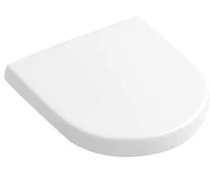 Villeroy &amp; Boch Subway 2.0, "Comfort" WC sėdynė ir dangtis, vyriai iš nerūdijančio plieno, "Baltas Alpin"