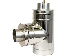 Vulcano Plus T-gabals ar tīrāmo lūku un kondensāta savācēju DN150/250, izolācija 50mm