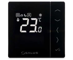Salus termostatas VS35B, 230 V, juodas