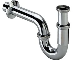 Tube trap 1 1/2 x 1 1/2 Brass / chromium plating
