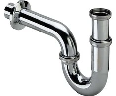Tube trap 1 1/2 x 1 1/2 Brass / chromium plating